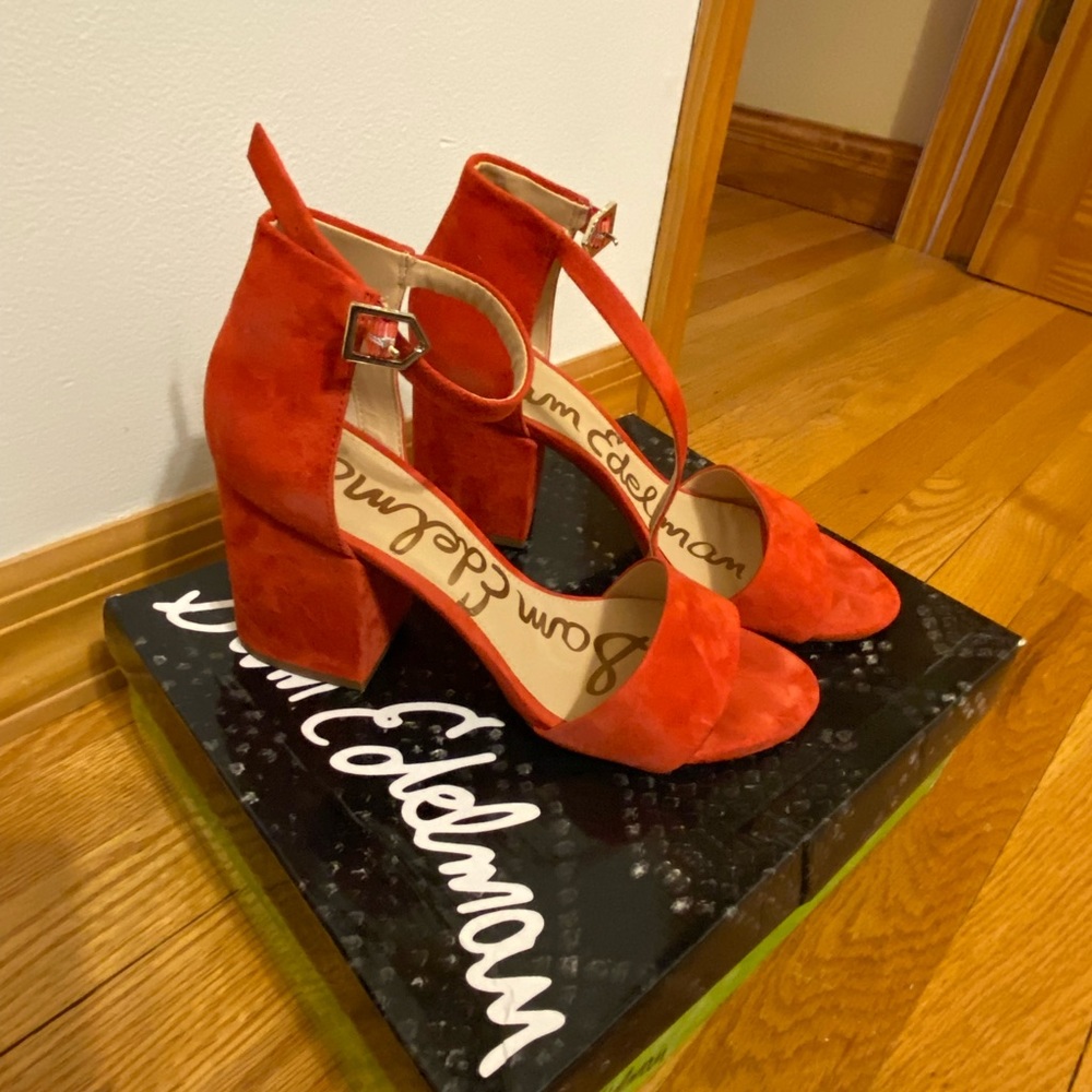Red block heels!